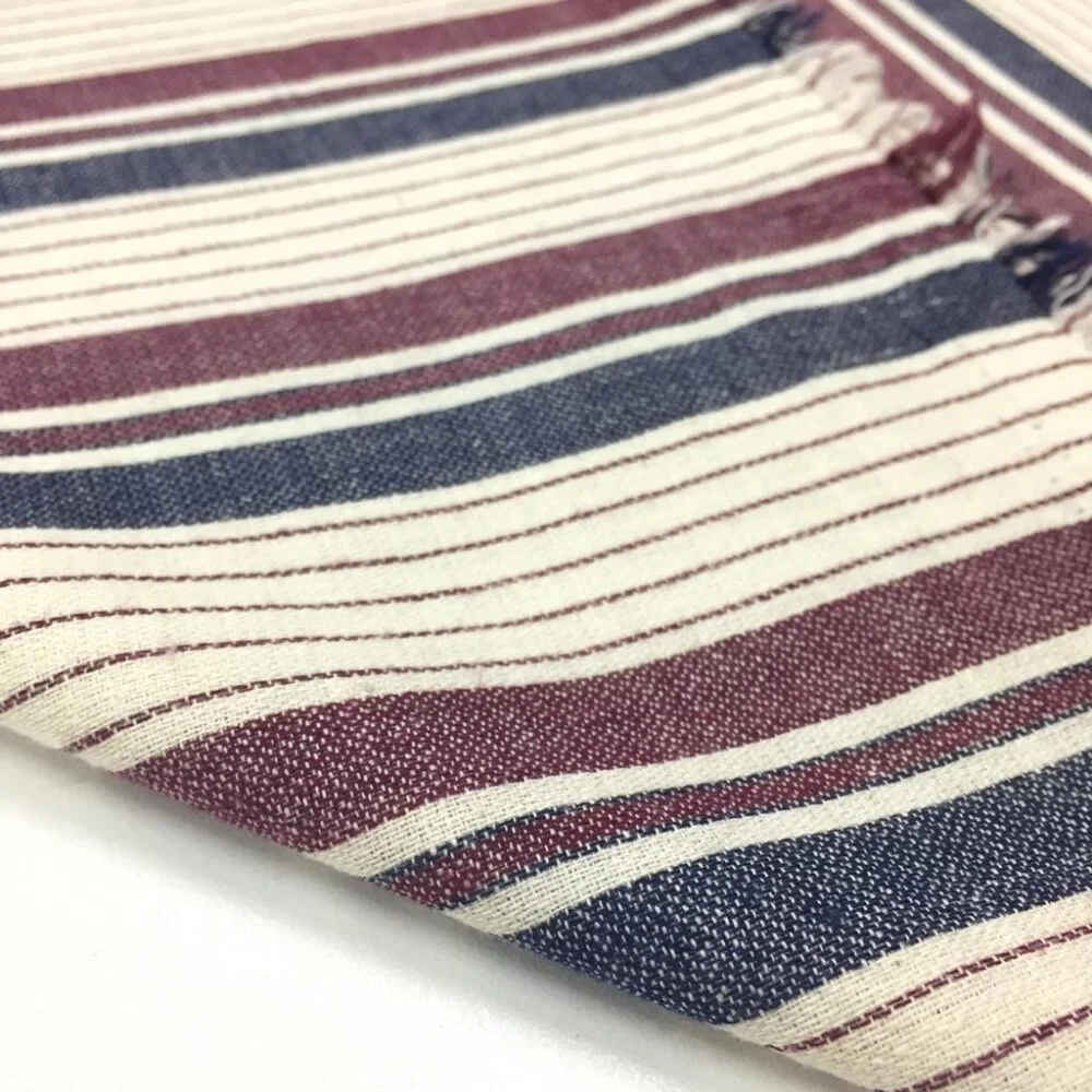 Çizgili Ham Keten Kumaş