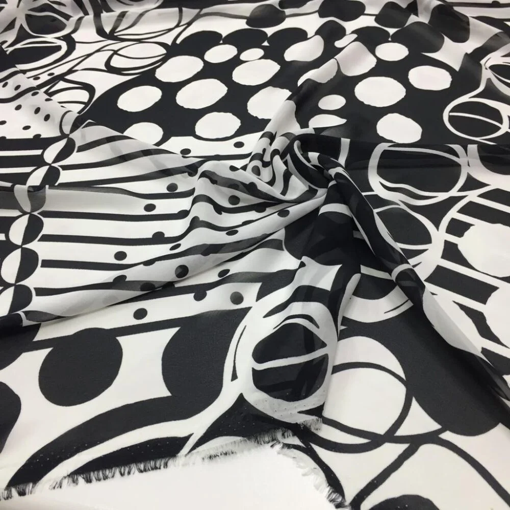 Desenli Şifon Kumaş