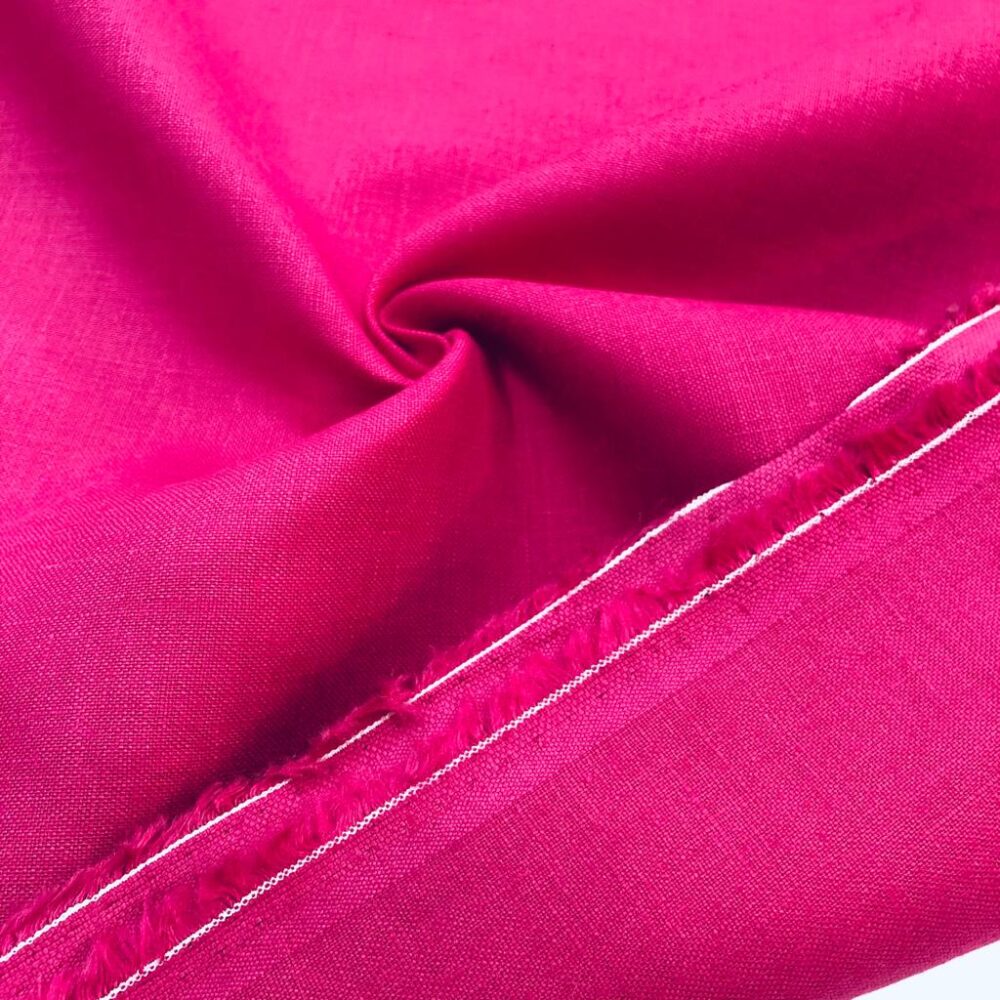 Ham Keten Kumaş Pastel Pembe