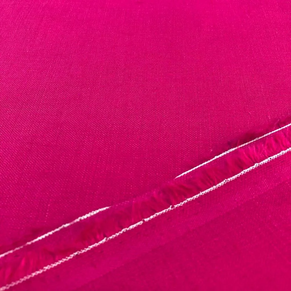 Ham Keten Kumaş Açık Fuşya
