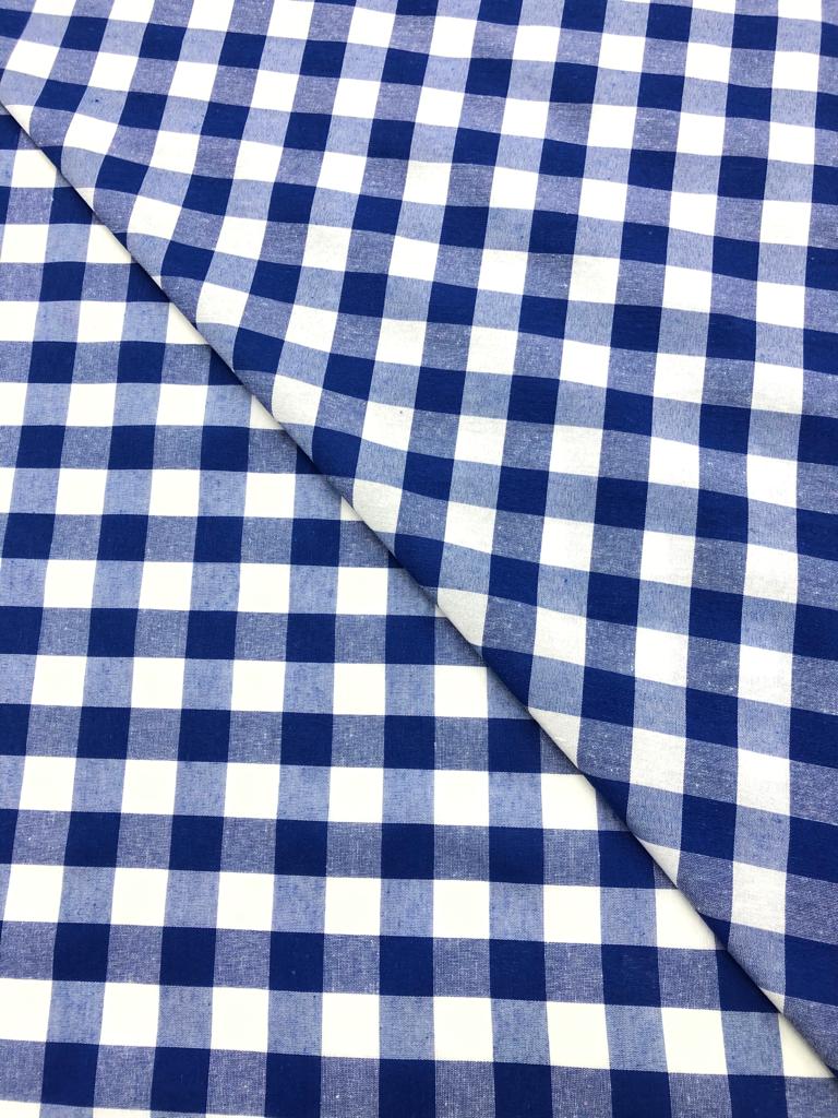 Büyük Pötikareli Kumaş Lacivert Beyaz Büyük Pötikareli Kumaş Lacivert Beyaz