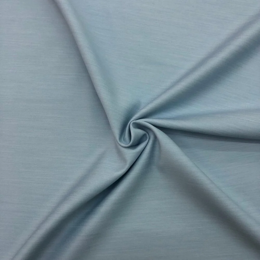 Dökümlü Gabardin Kumaş Açık Kot Mavisi