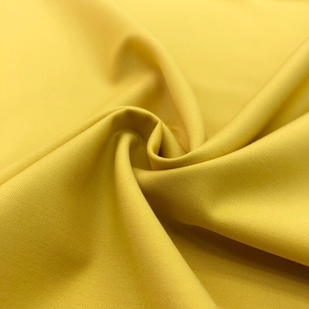 Dökümlü Gabardin Kumaş Güneş Sarısı