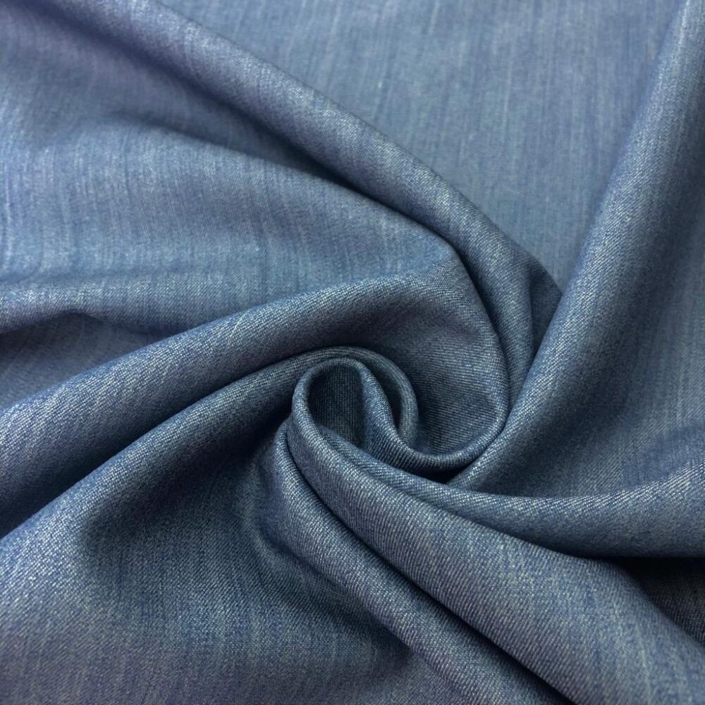 Dökümlü Gabardin Kumaş Koyu Kot Mavisi