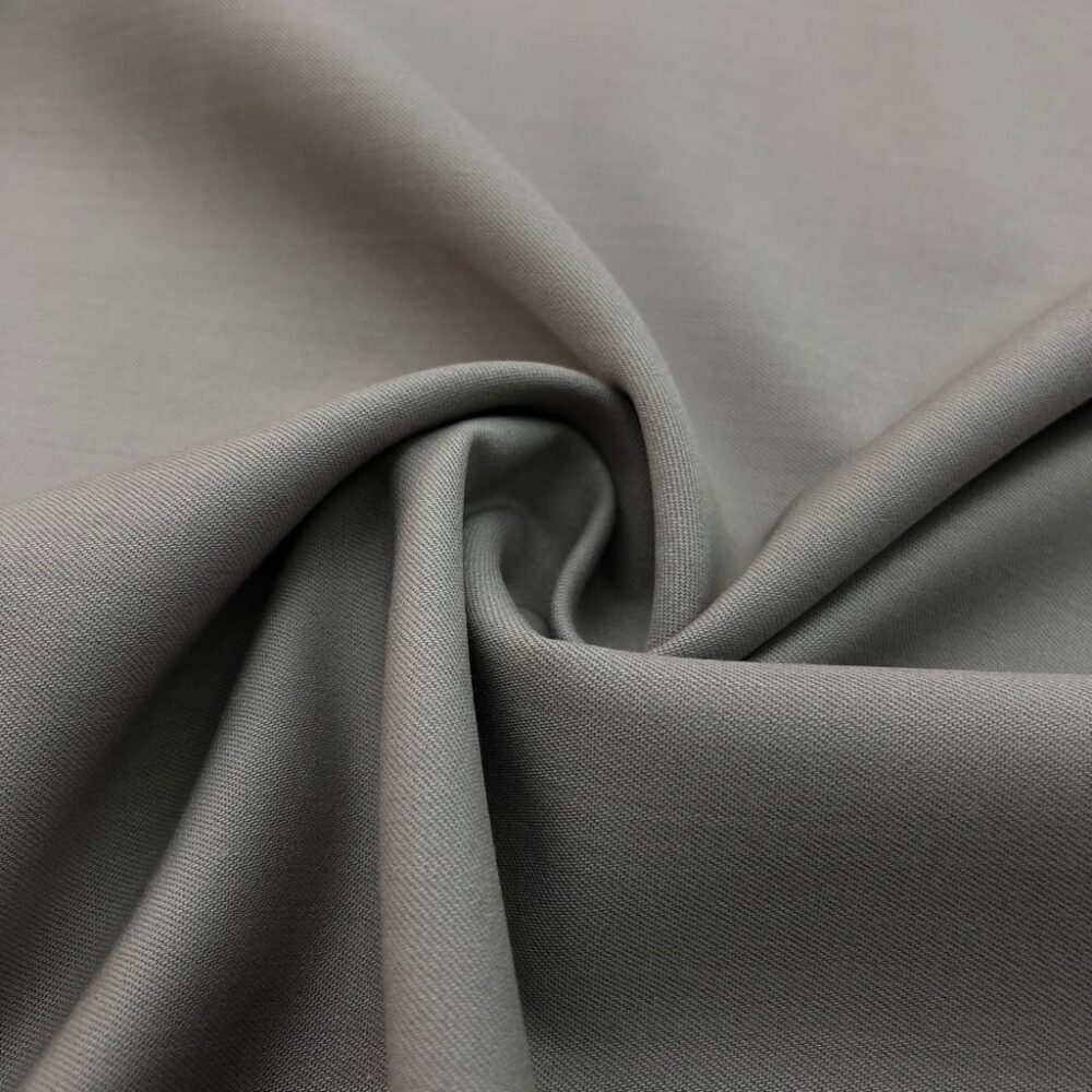 Dökümlü Gabardin Kumaş Pastel Gri