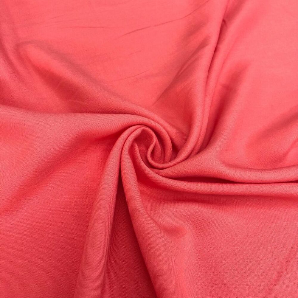 Düz Viskon Kumaş Açık Mercan