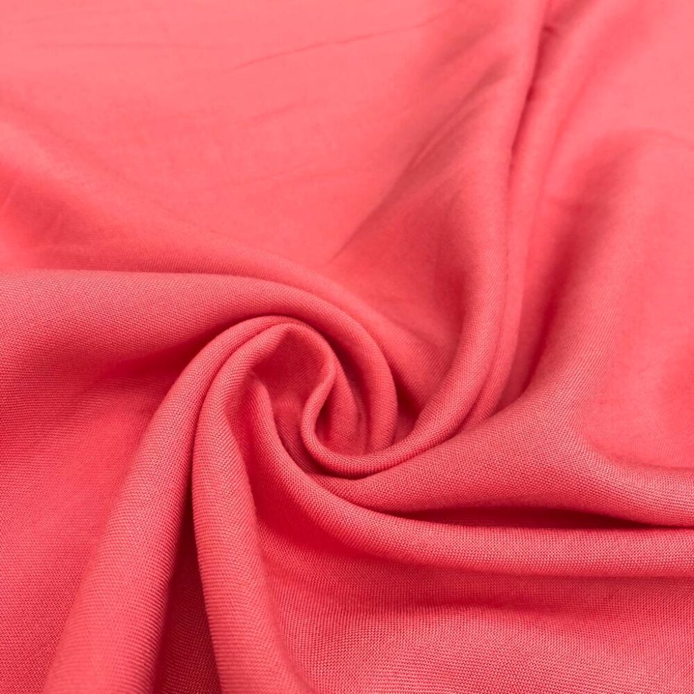 Düz Viskon Kumaş Açık Mercan