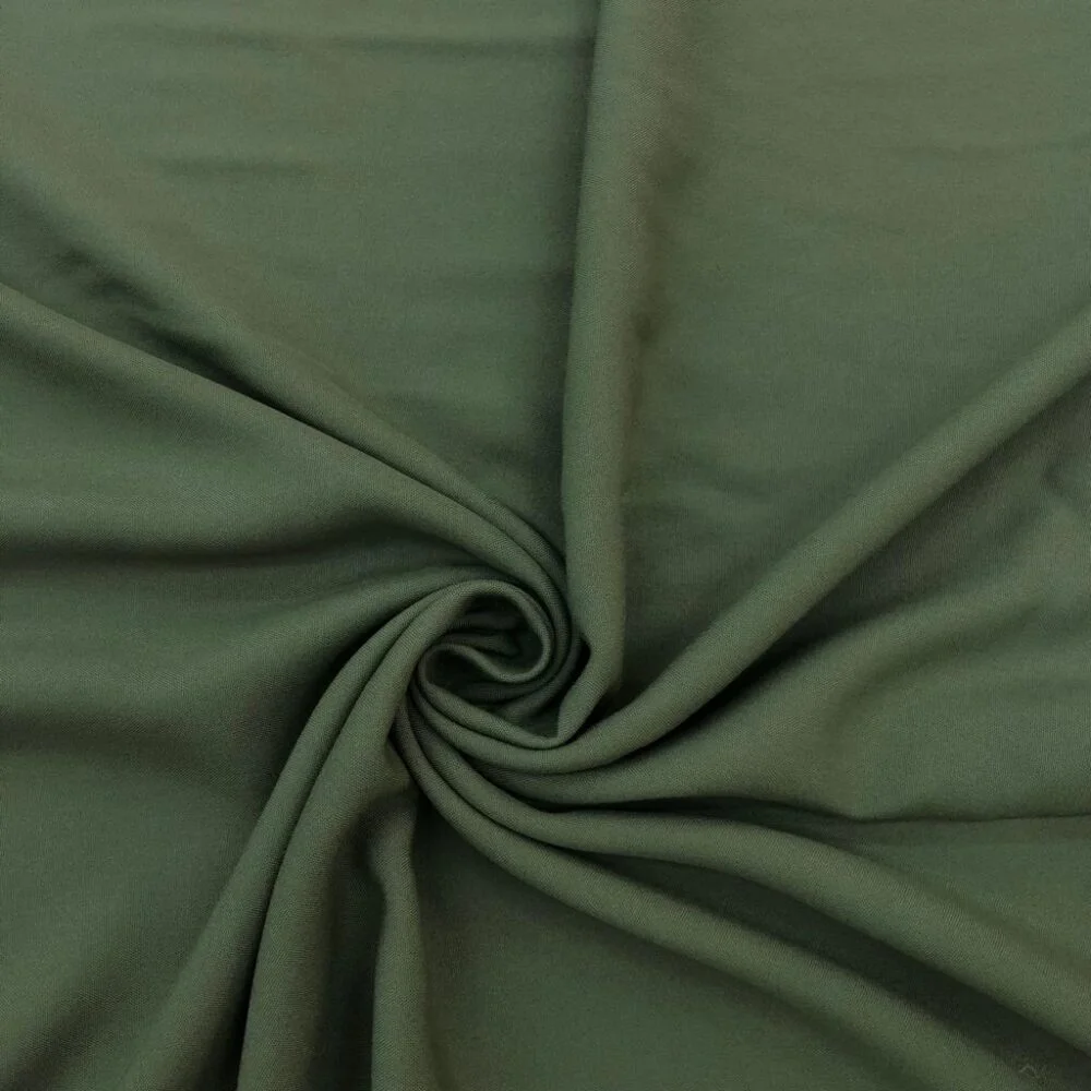Düz Viskon Kumaş Asker Yeşili