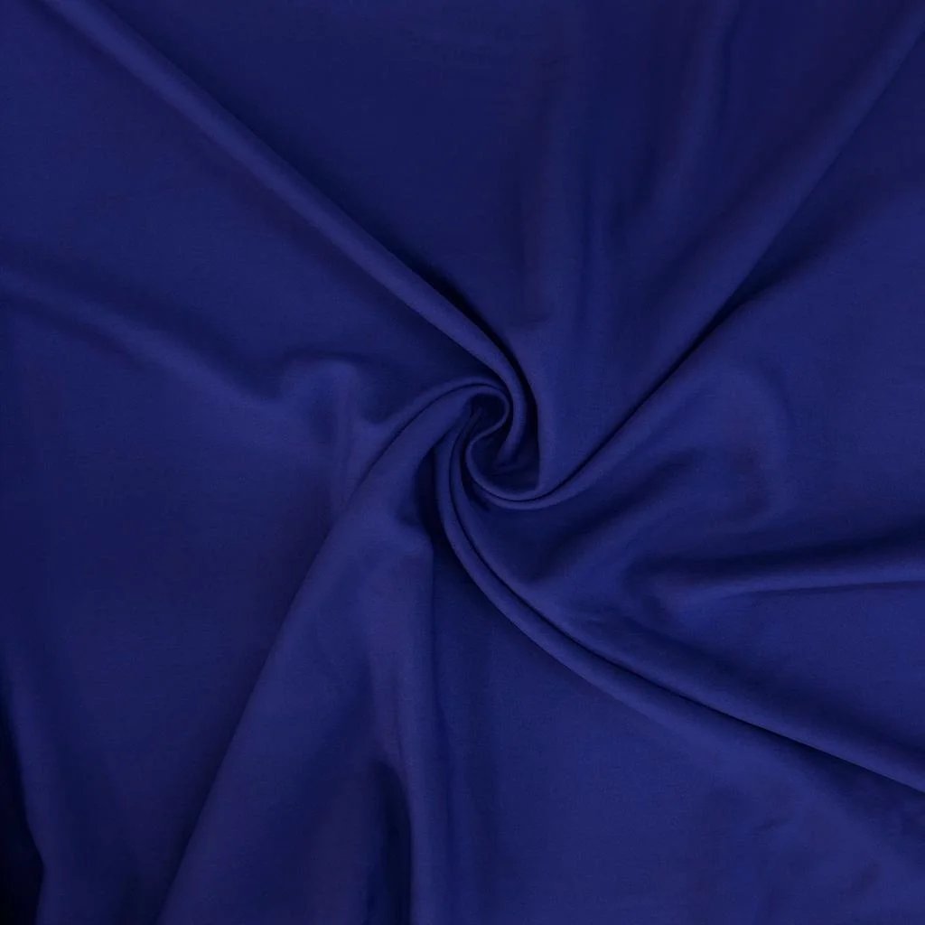 Düz Viskon Kumaş Denim Mavi