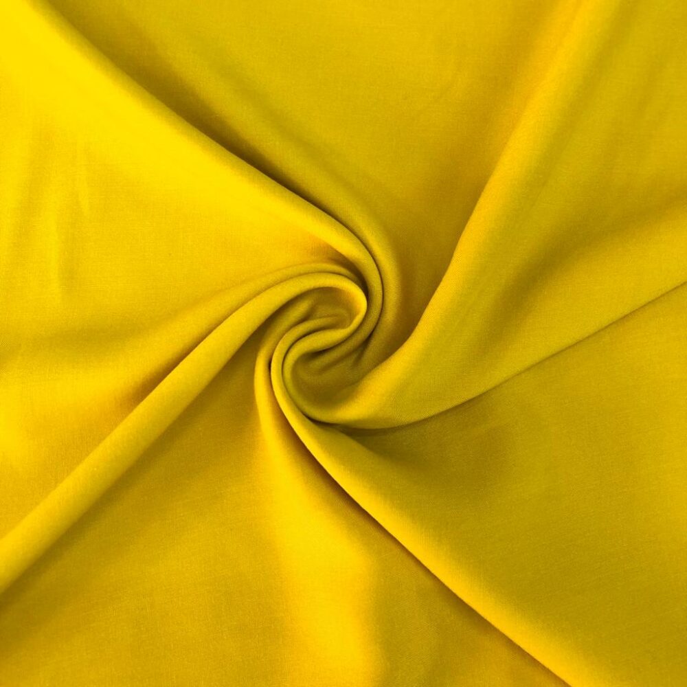 Düz Viskon Kumaş Güneş Sarısı