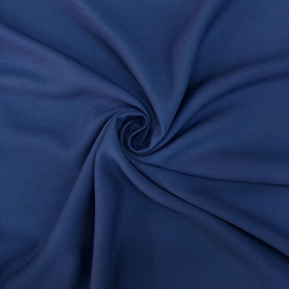 Düz Viskon Kumaş İndigo Mavi