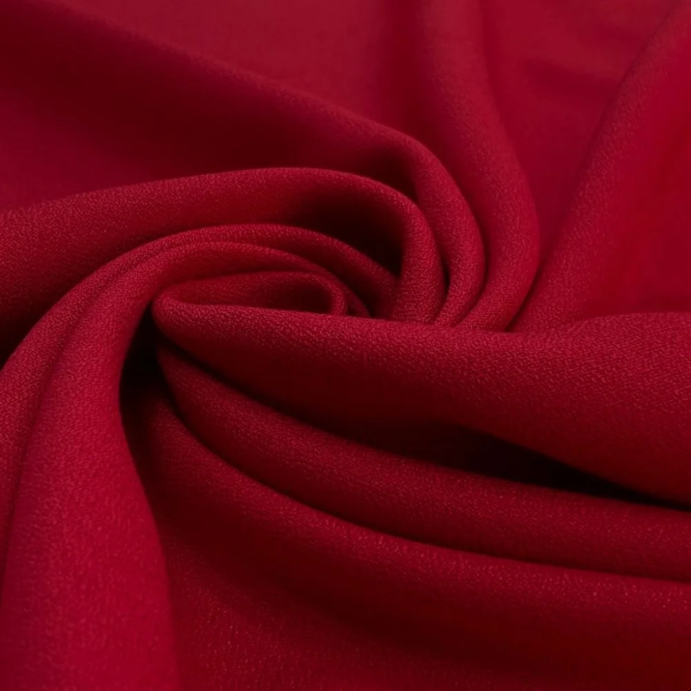 Düz Viskon Kumaş Kan Kırmızı