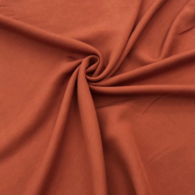 Düz Viskon Kumaş Koyu Taba