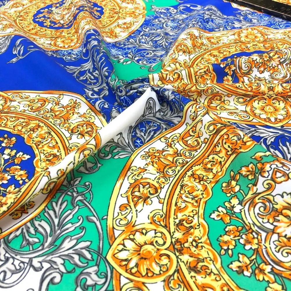 Modern Desenli Krep Kumaş