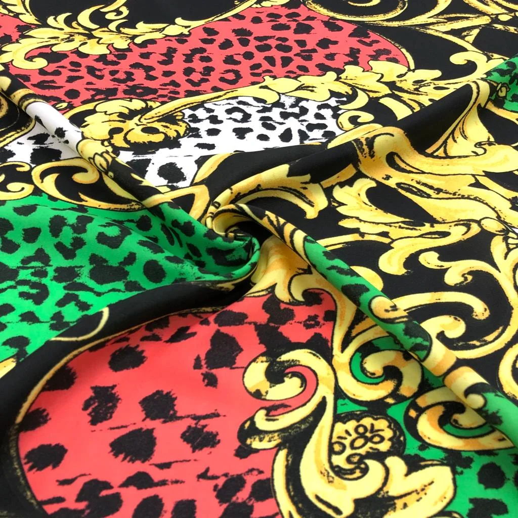 Modern Desenli Krep Kumaş