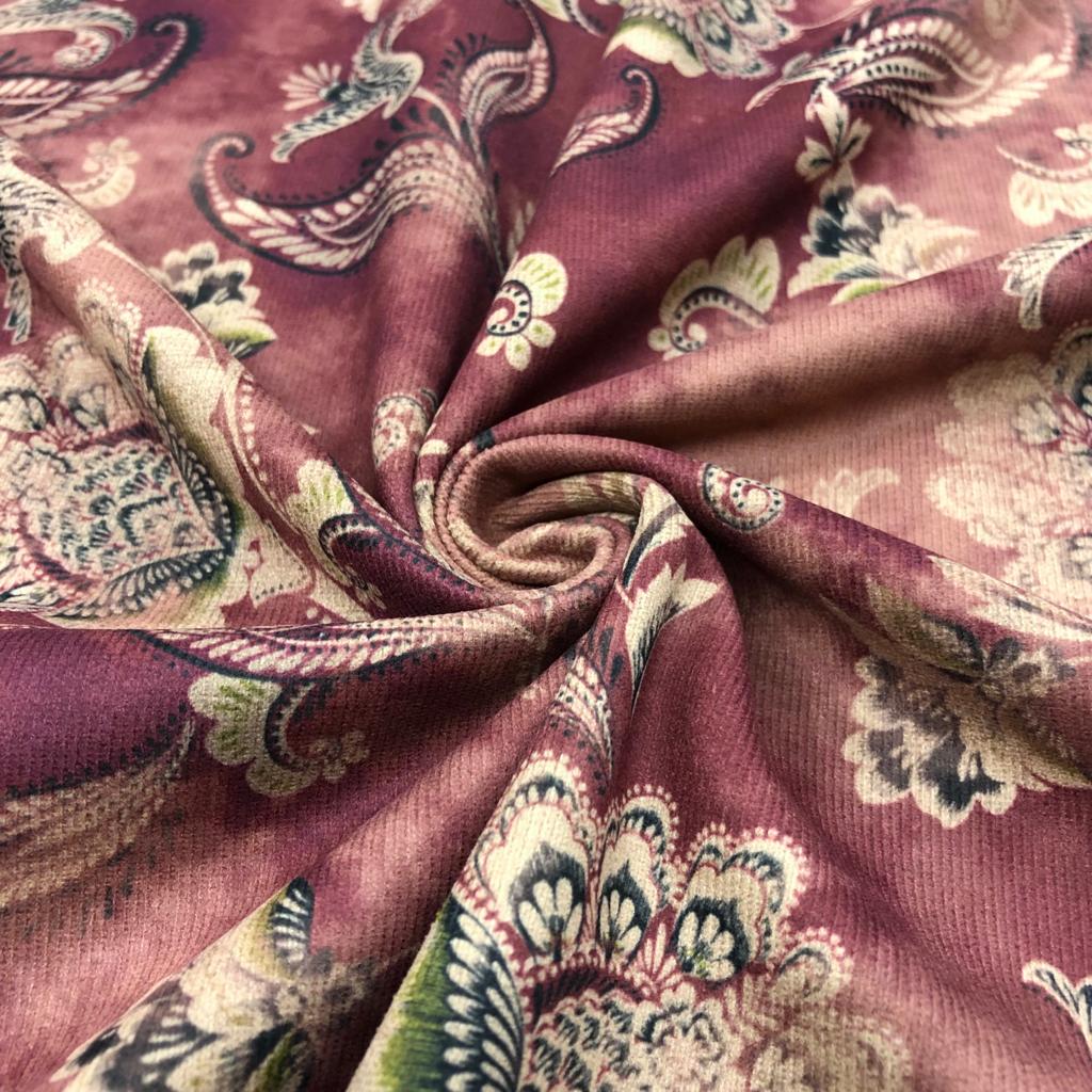 Süet Kadife Desenli Kumaş Süet Kadife Desenli Kumaş