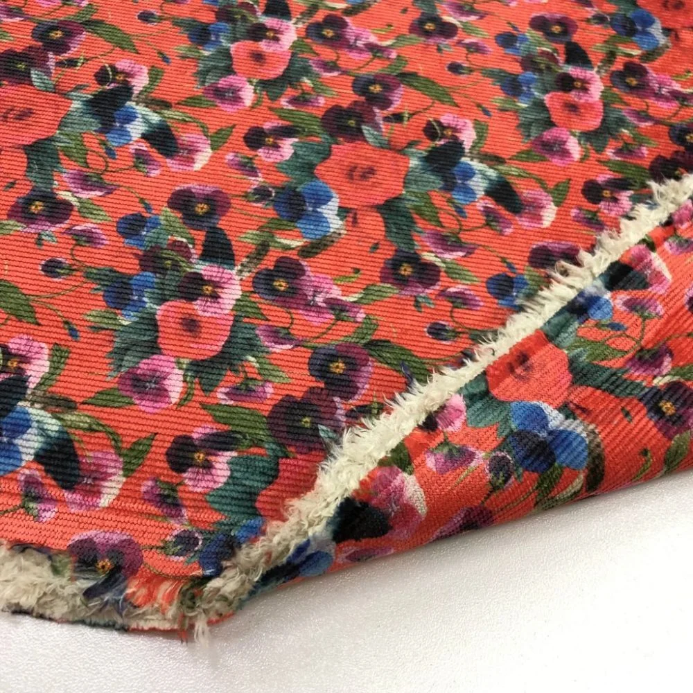 Desenli Fitilli Kadife Kumaş