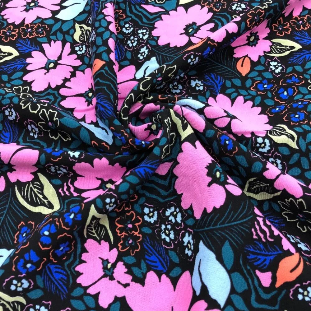 Desenli Viskon Kumaş