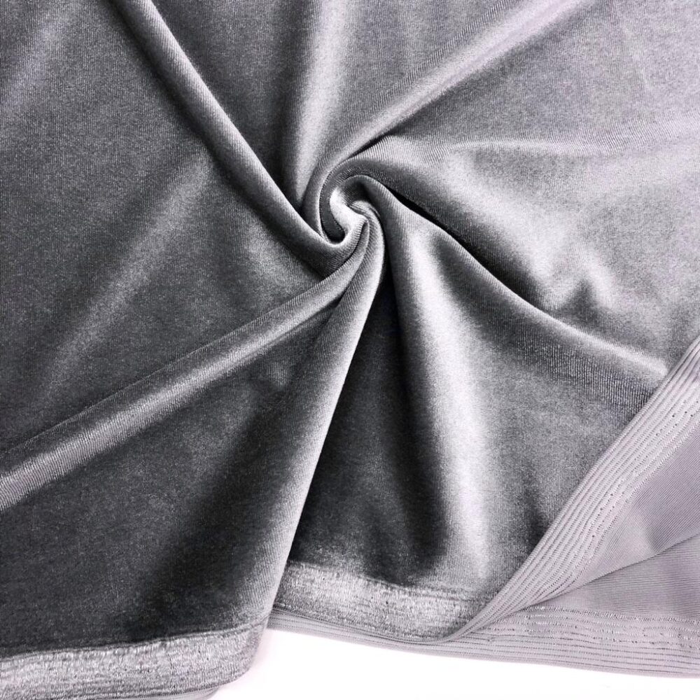 İpek Kadife Kumaş Metal Gri İpek Kadife Kumaş Metal Gri