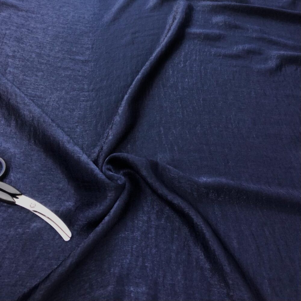 Taşlanmış Cupra Kumaş Lacivert