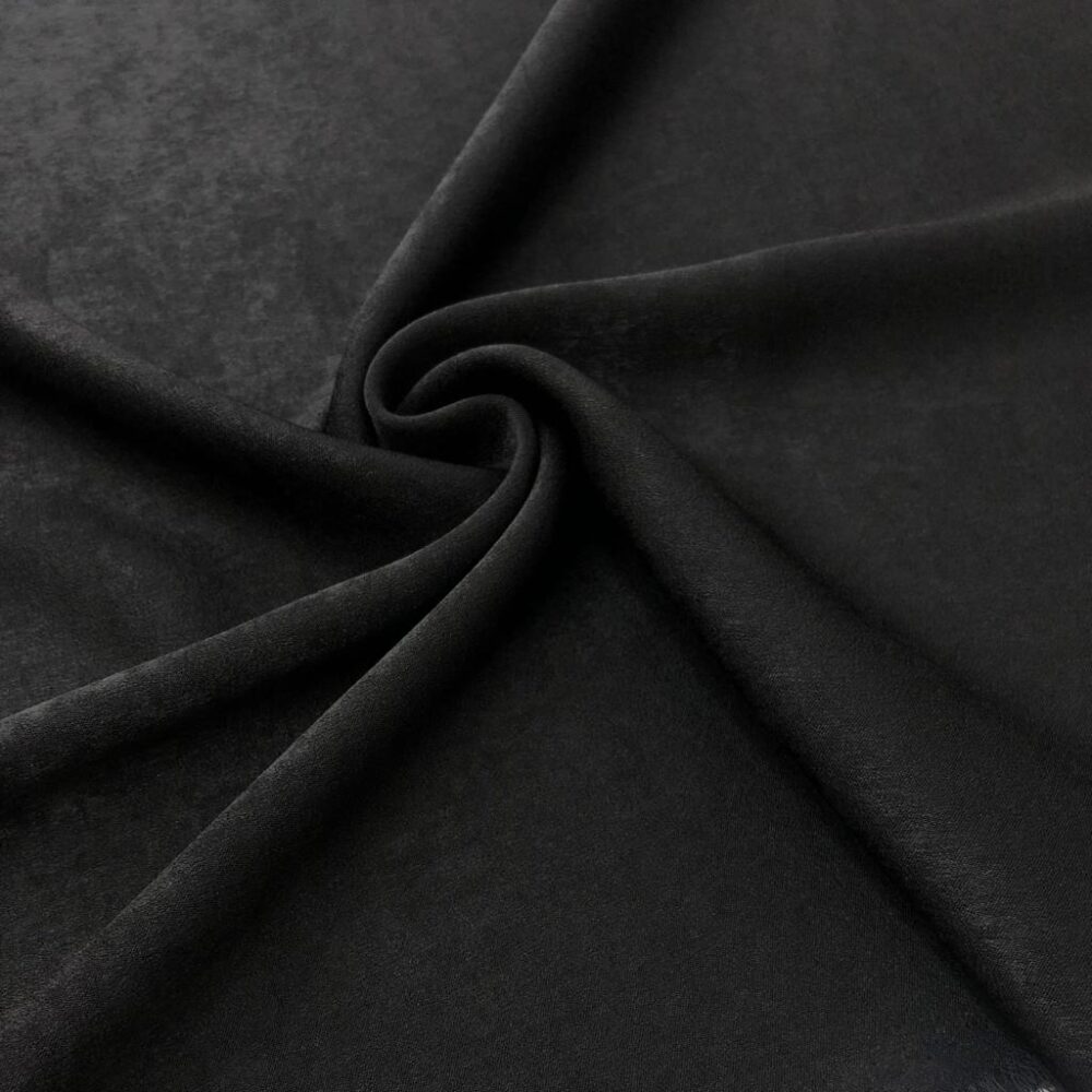 Taşlanmış Cupra Kumaş Siyah