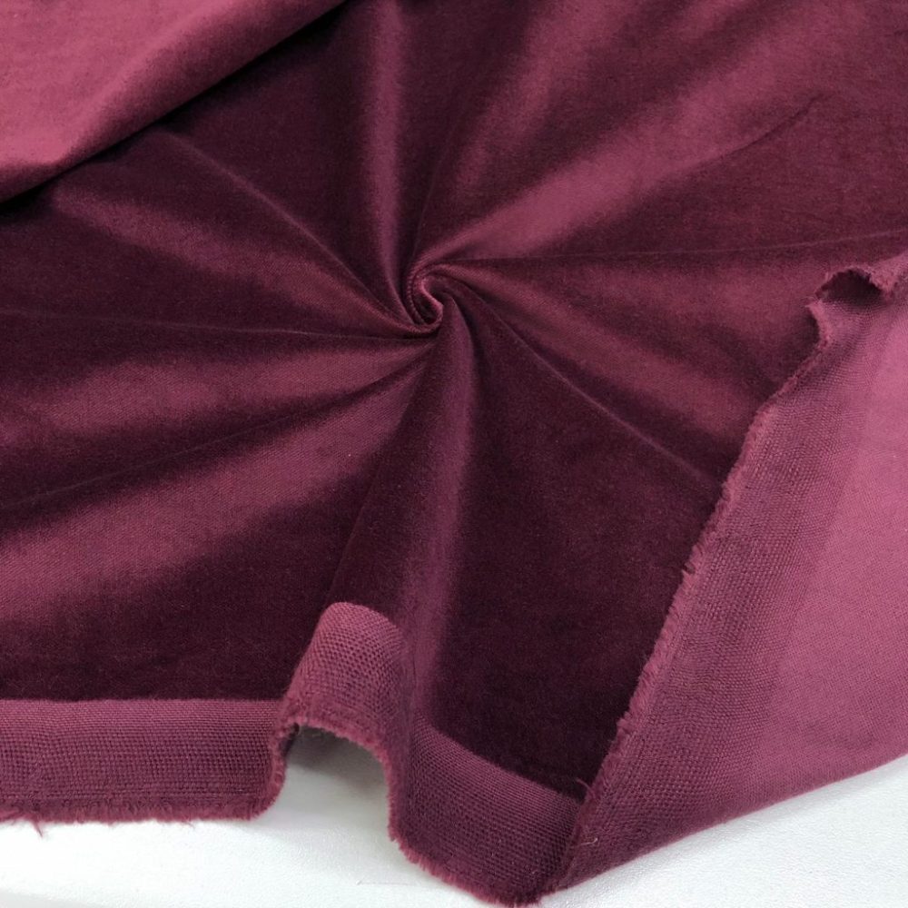 Cotton Kadife Kumaş Bordo