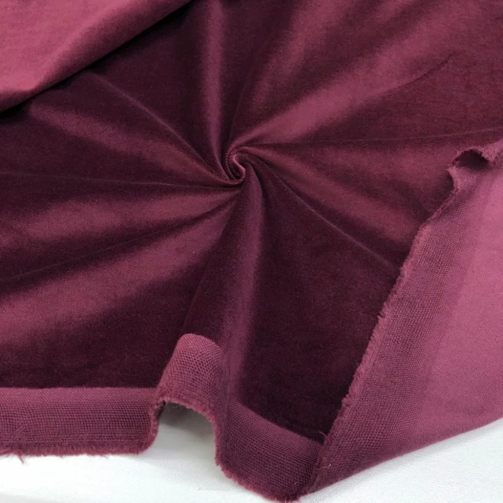 Cotton Kadife Kumaş Bordo