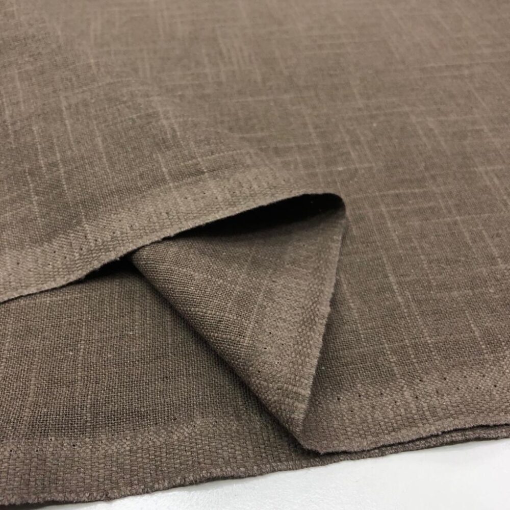 Ham Keten Kumaş Kahverengi