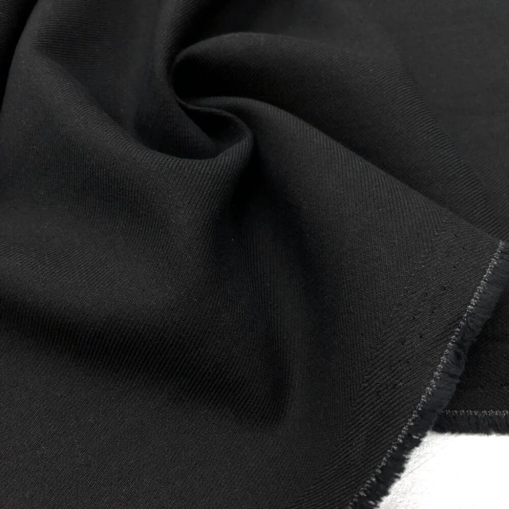 Taşlanmış Keten Kumaş Siyah