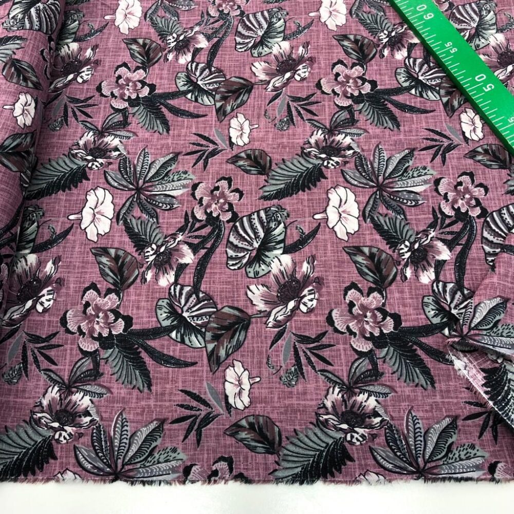 Desenli Ham Keten Kumaş Desenli Ham Keten Kumaş