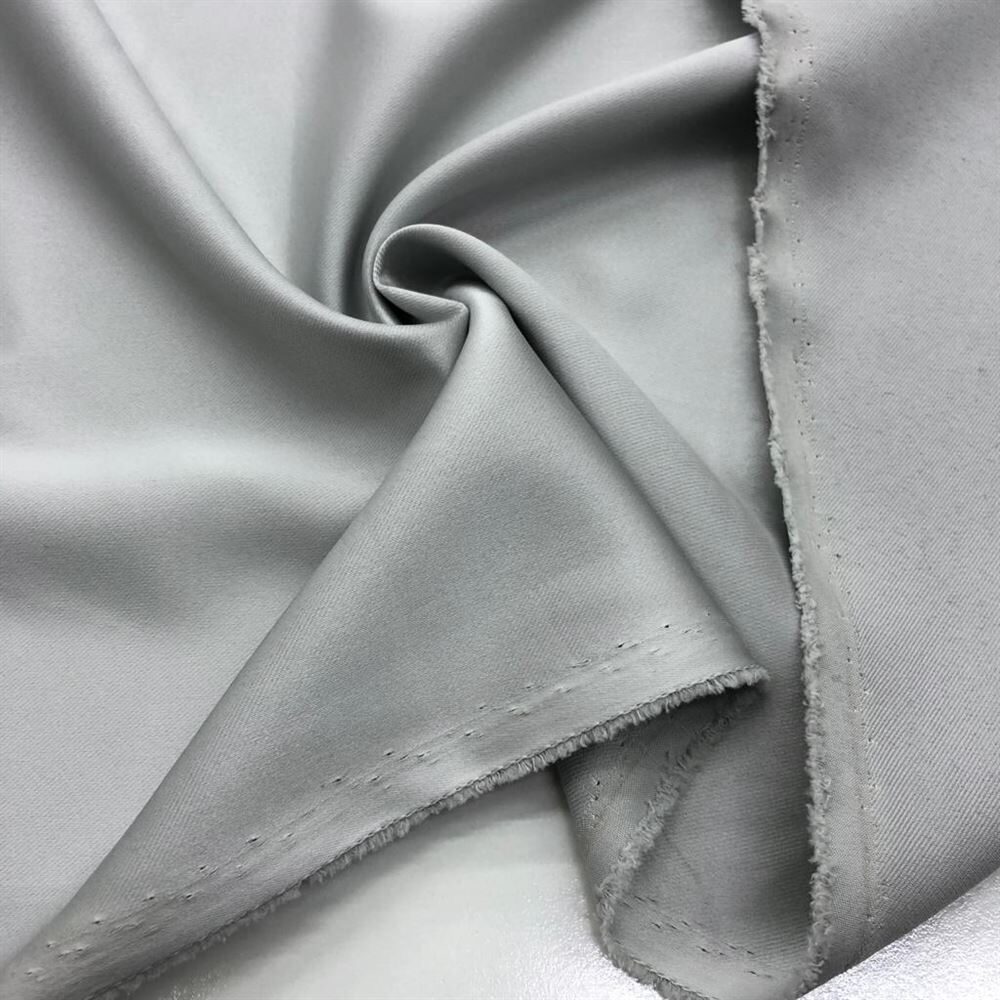 Asetat Saten Kumaş Gri