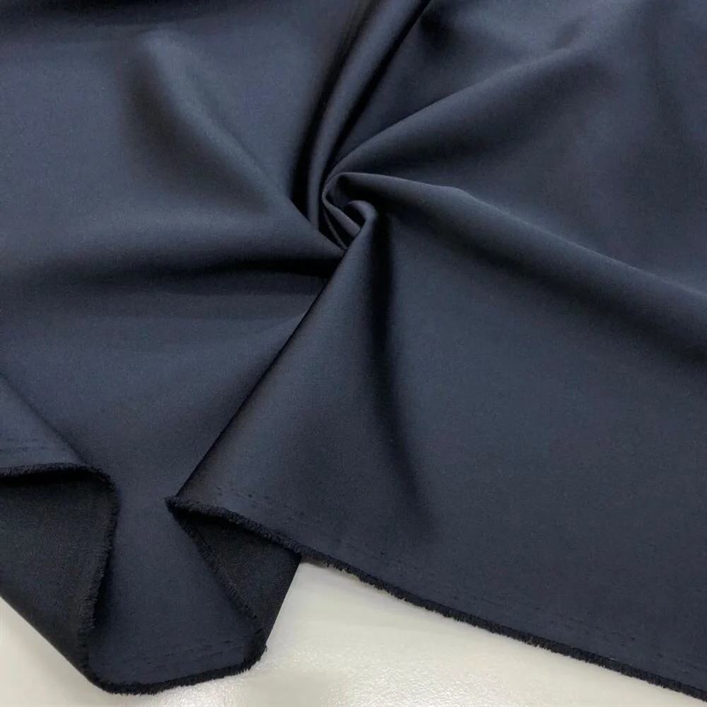 Asetat Saten Kumaş Koyu Lacivert