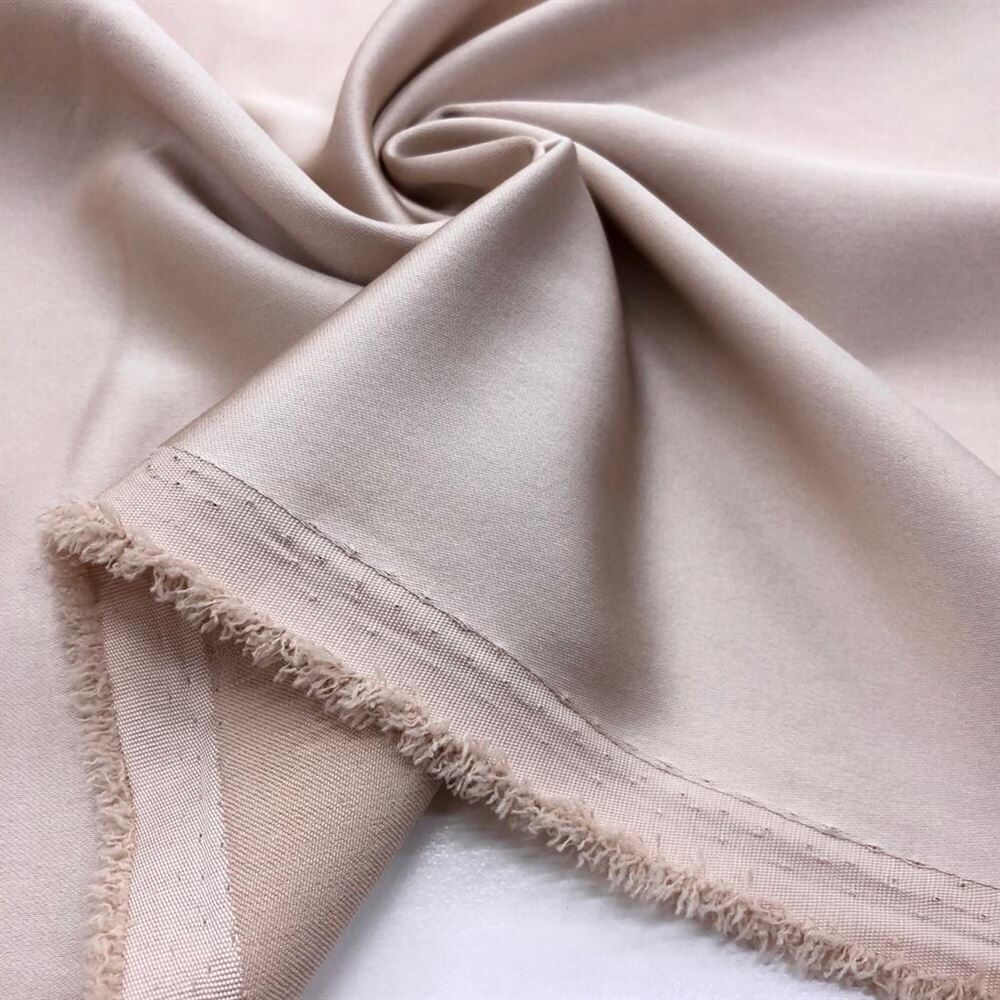 Asetat Saten Kumaş Krem