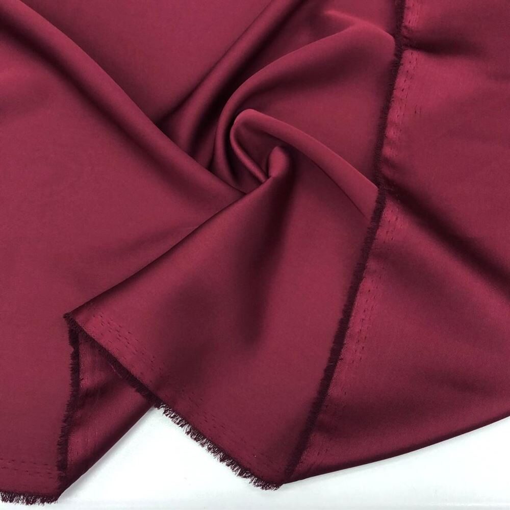 İtalyan Saten Kumaş Bordo