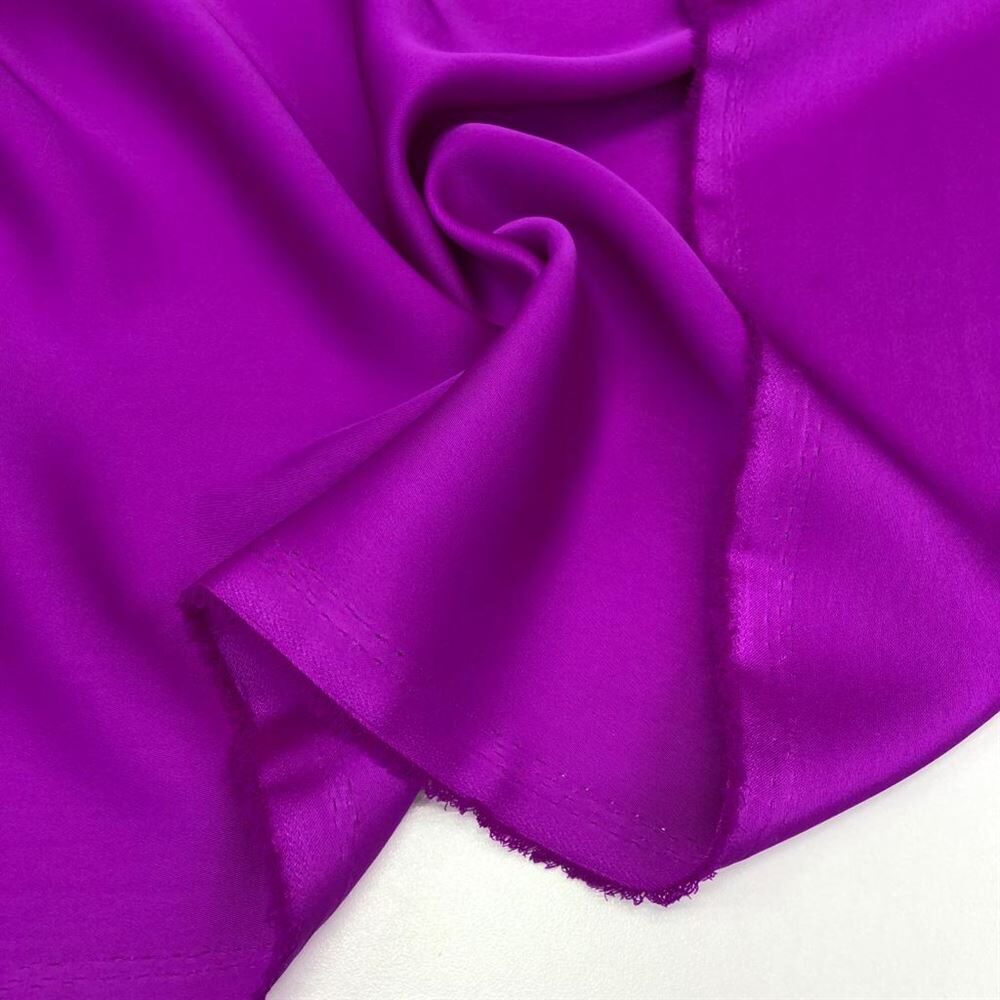 İtalyan Saten Kumaş Fuşya