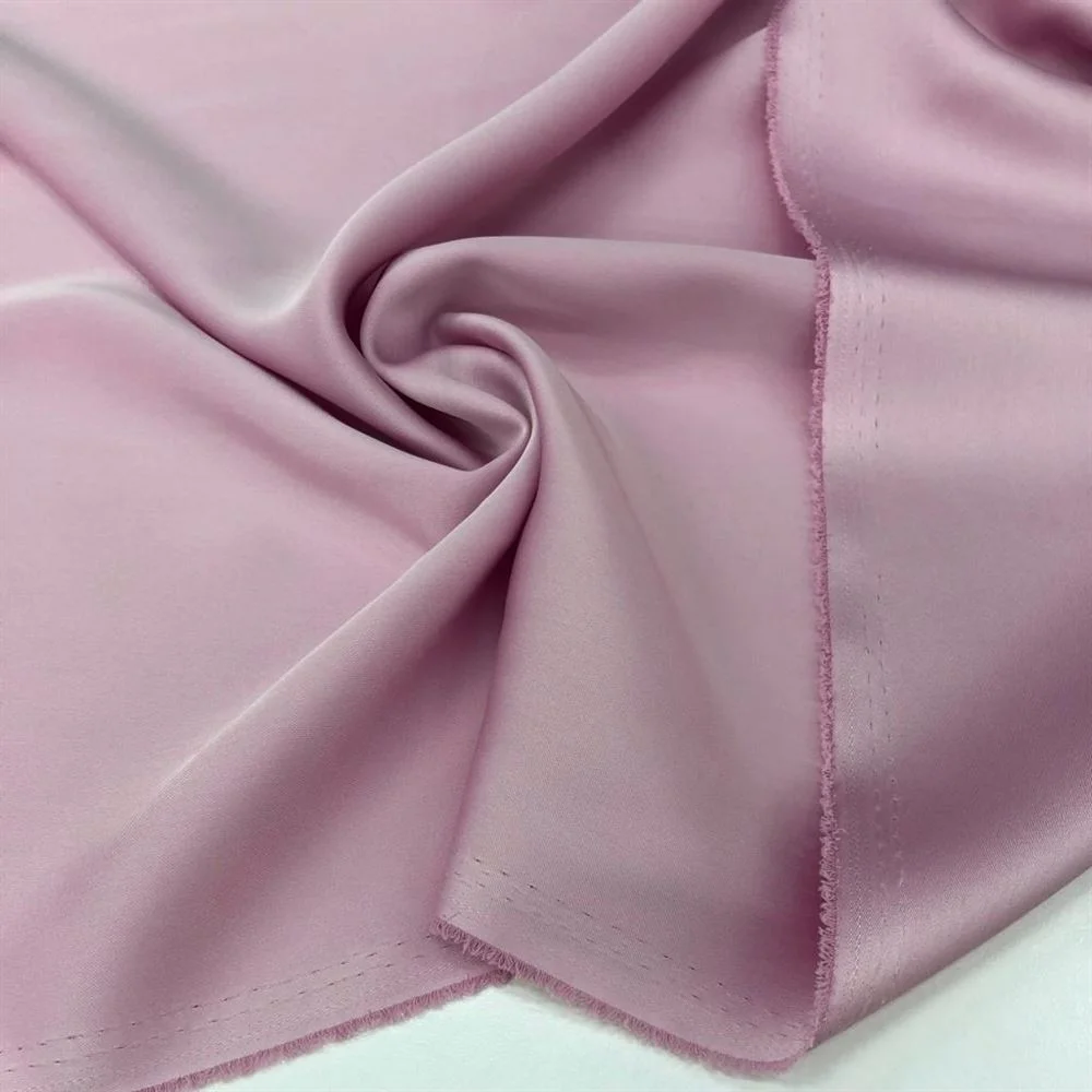 İtalyan Saten Kumaş Toz Pembe