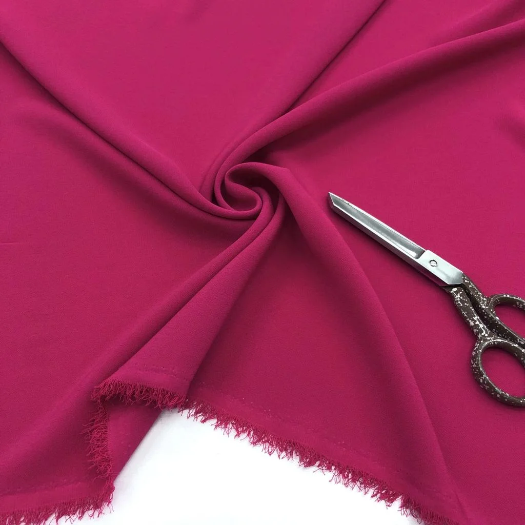 Kristal Krep Kumaş Koyu Pembe