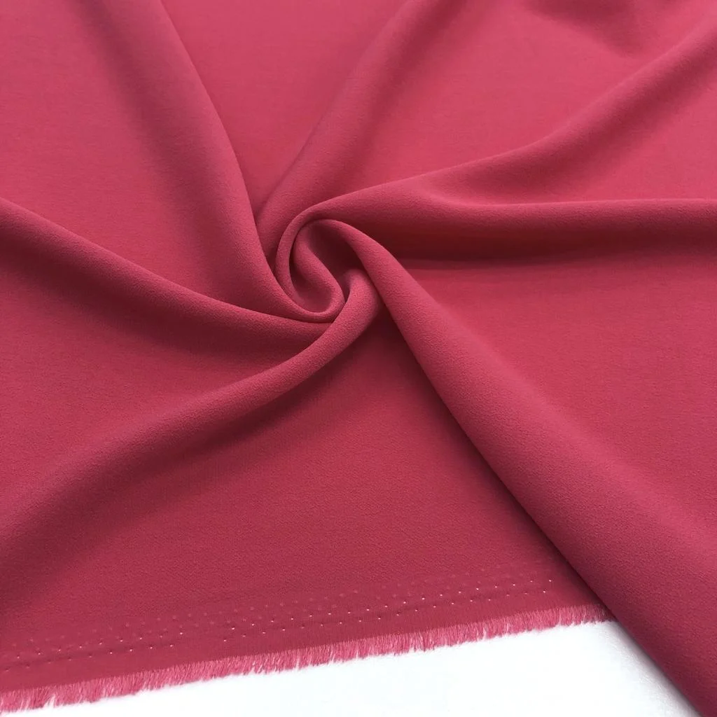 Kristal Krep Kumaş Mercan