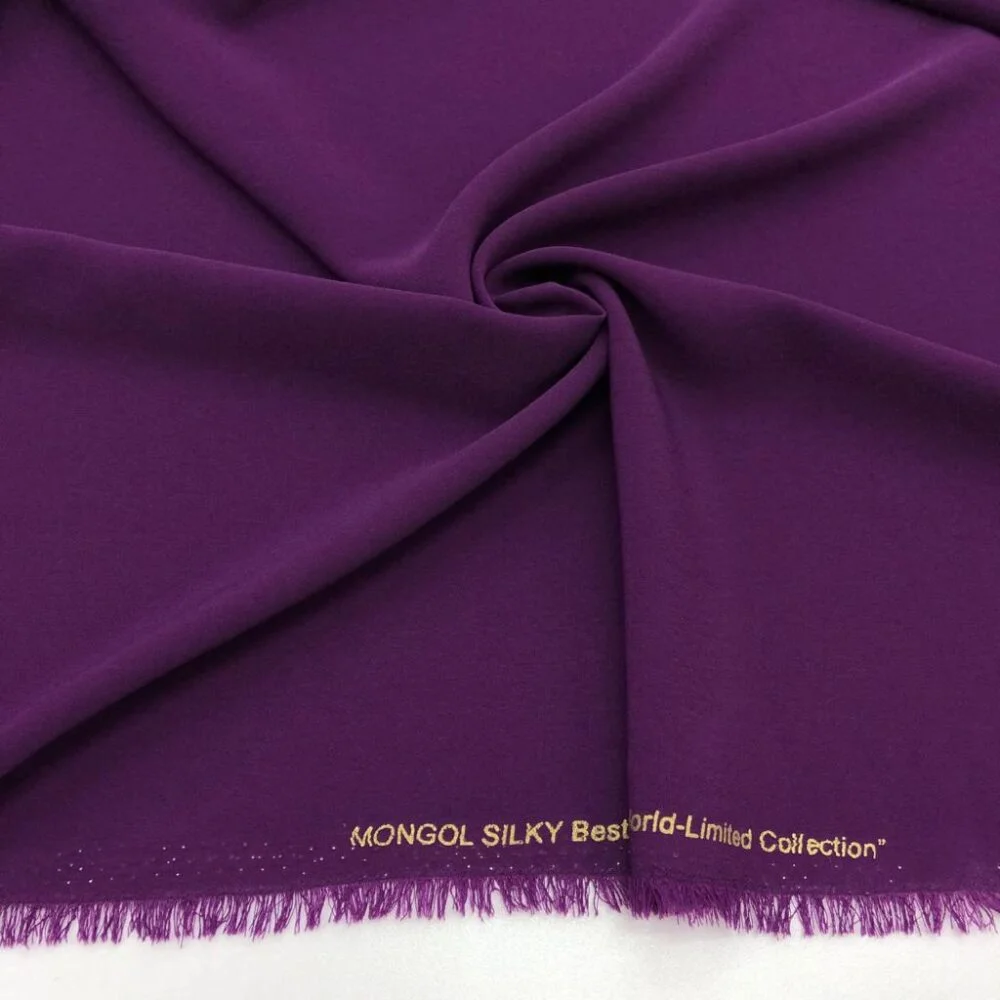 Kristal Krep Kumaş Mürdüm