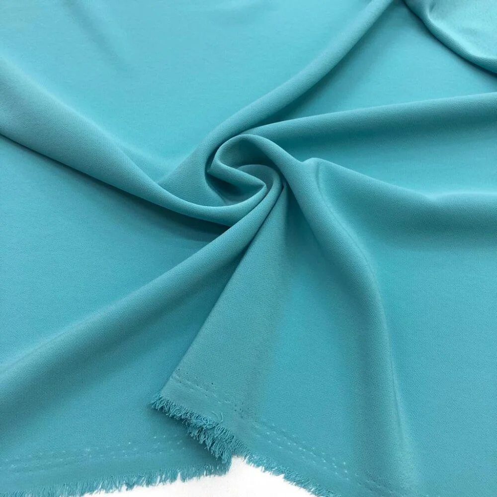 Kristal Krep Kumaş Pastel Mavi