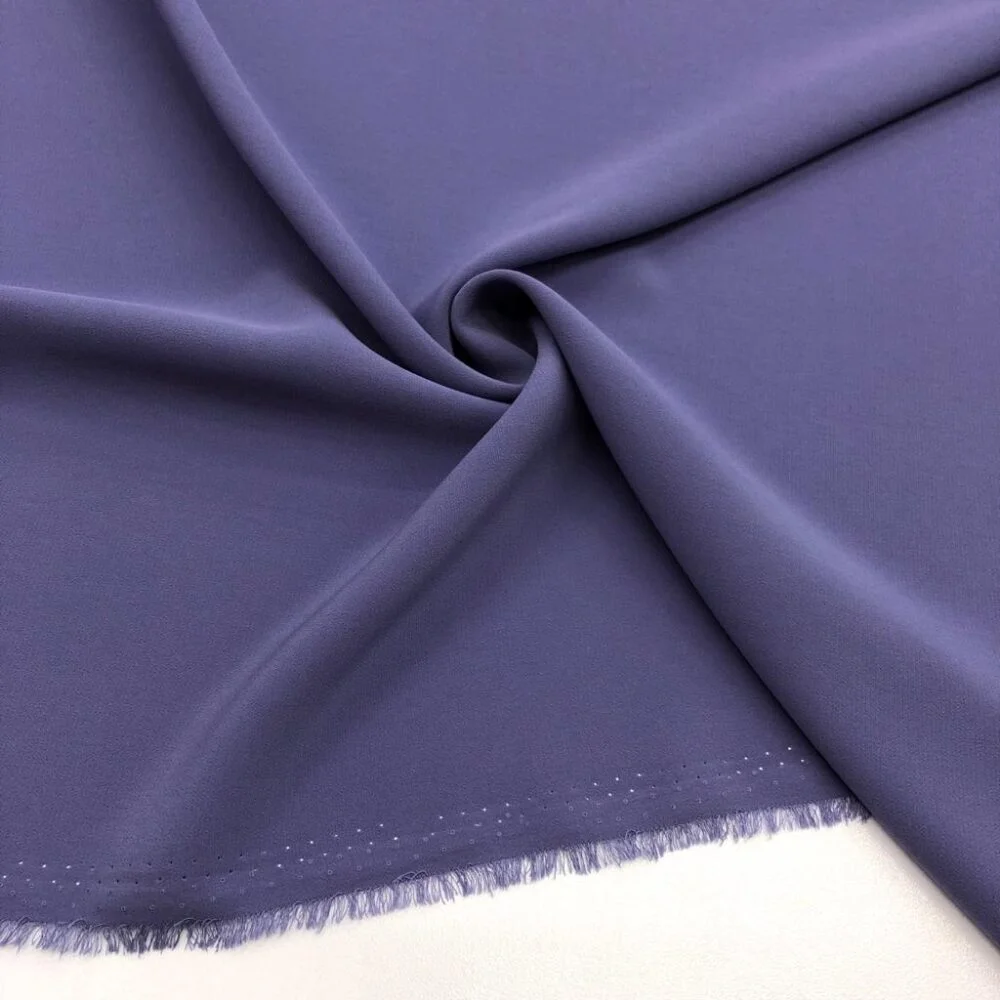 Kristal Krep Kumaş Pastel Mor