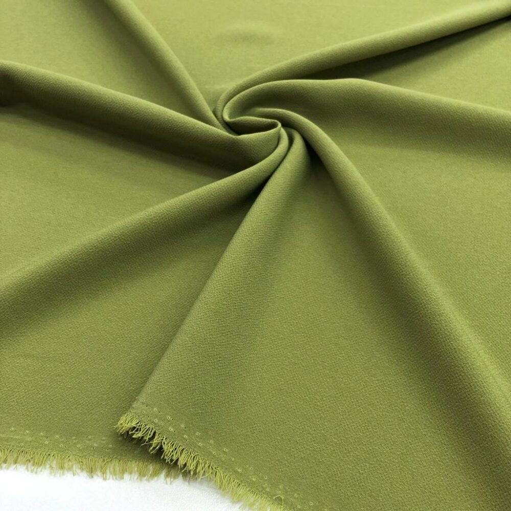 Kristal Krep Kumaş Yağ Yeşili