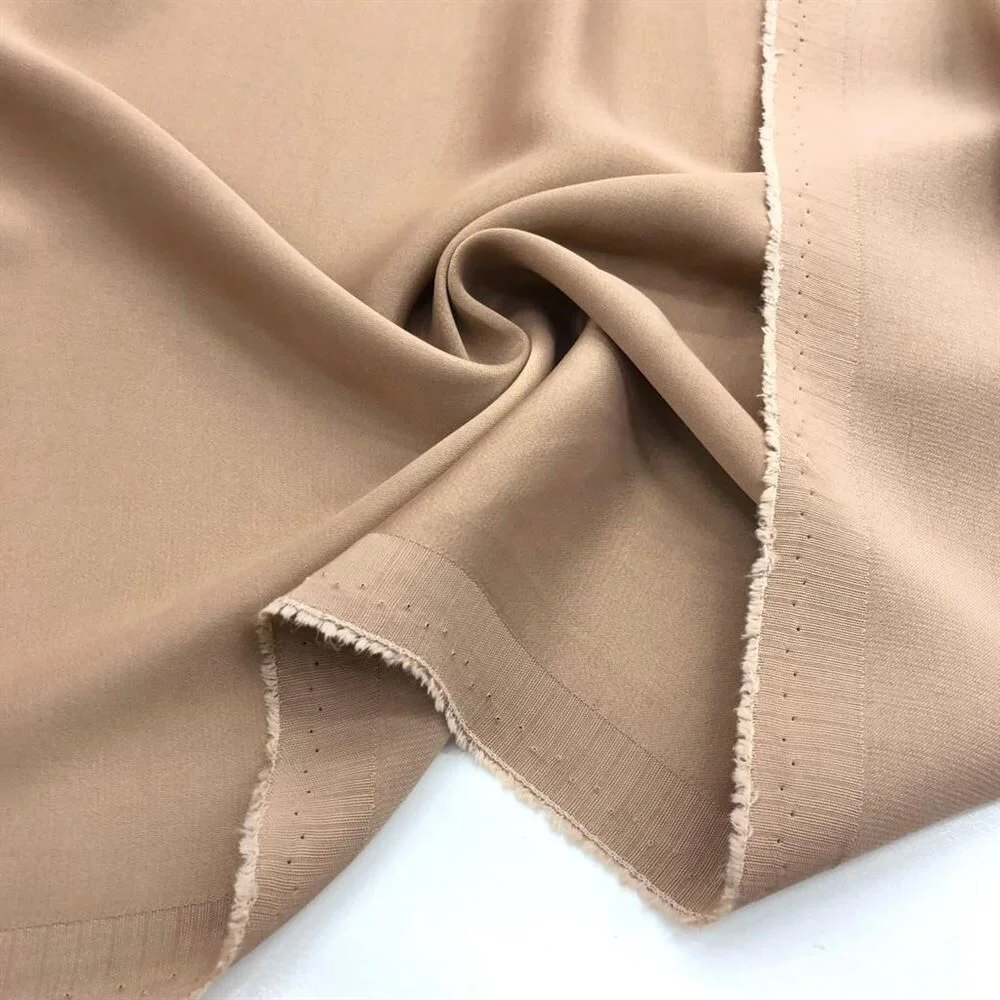 Taşlanmış Saten Cupra Kumaş Bej Taşlanmış Saten Cupra Kumaş Bej