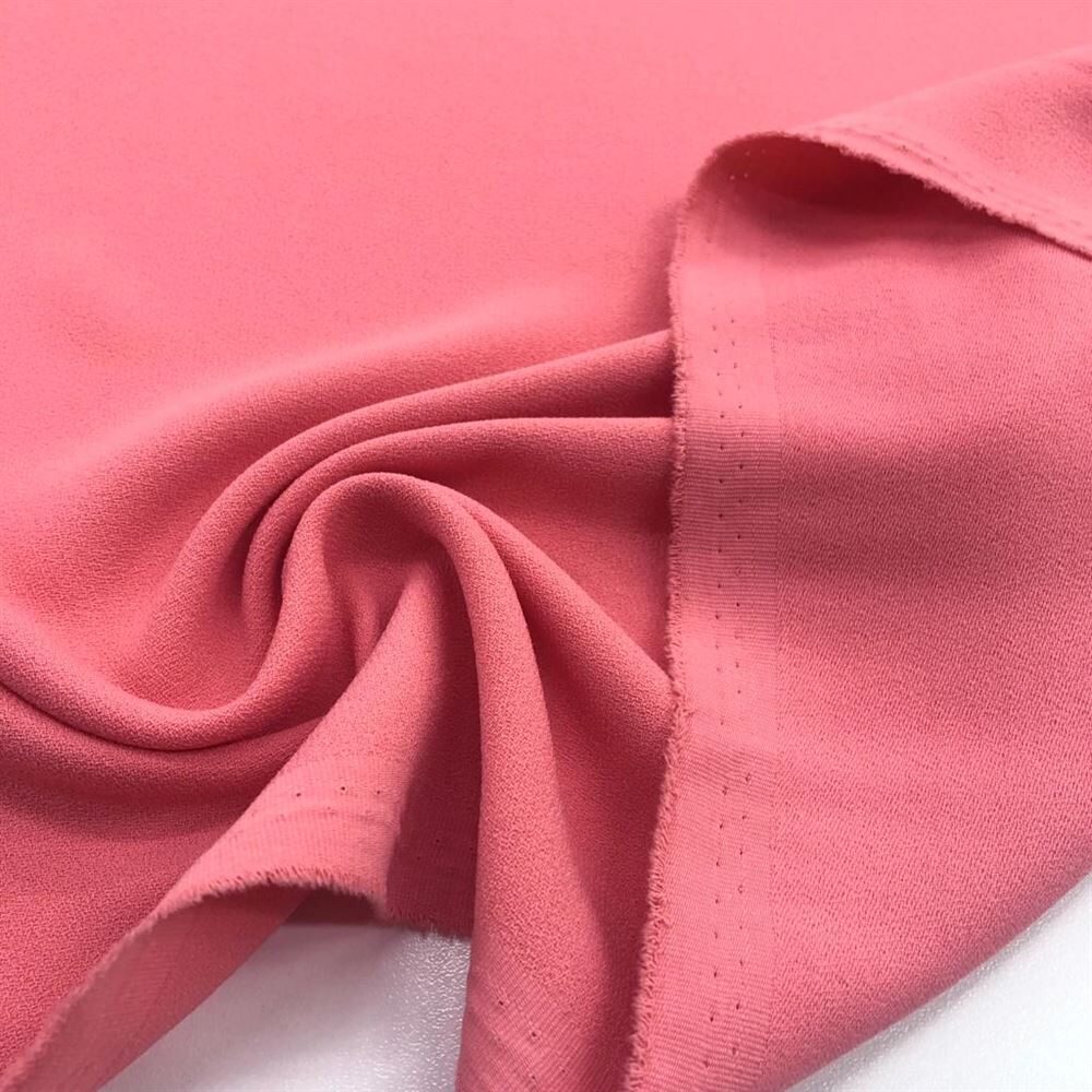 Double Krep Kumaş Açık Nar Çiçeği