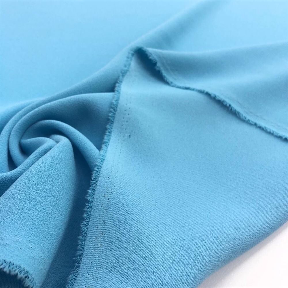 Double Krep Kumaş Açık Turkuaz