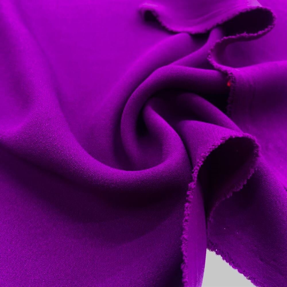 Double Krep Kumaş Canlı Mor
