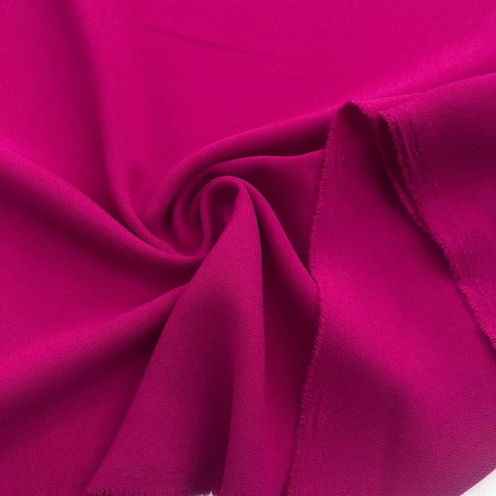Double Krep Kumaş Canlı Pembe