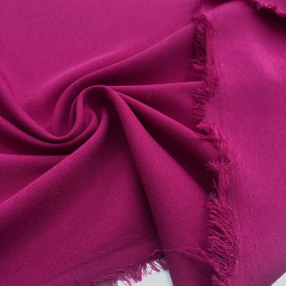 Double Krep Kumaş Fuşya