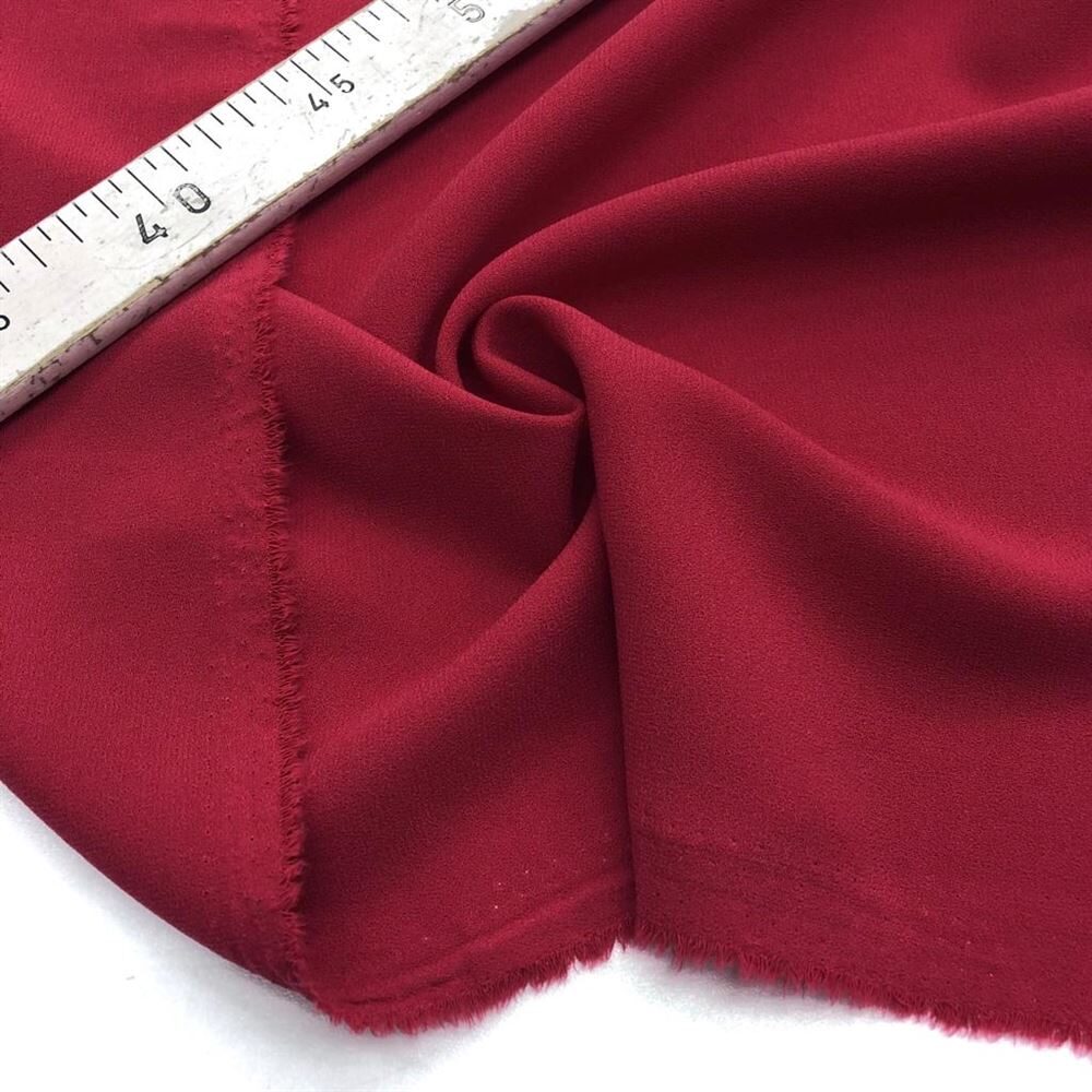 Double Krep Kumaş Kırmızı