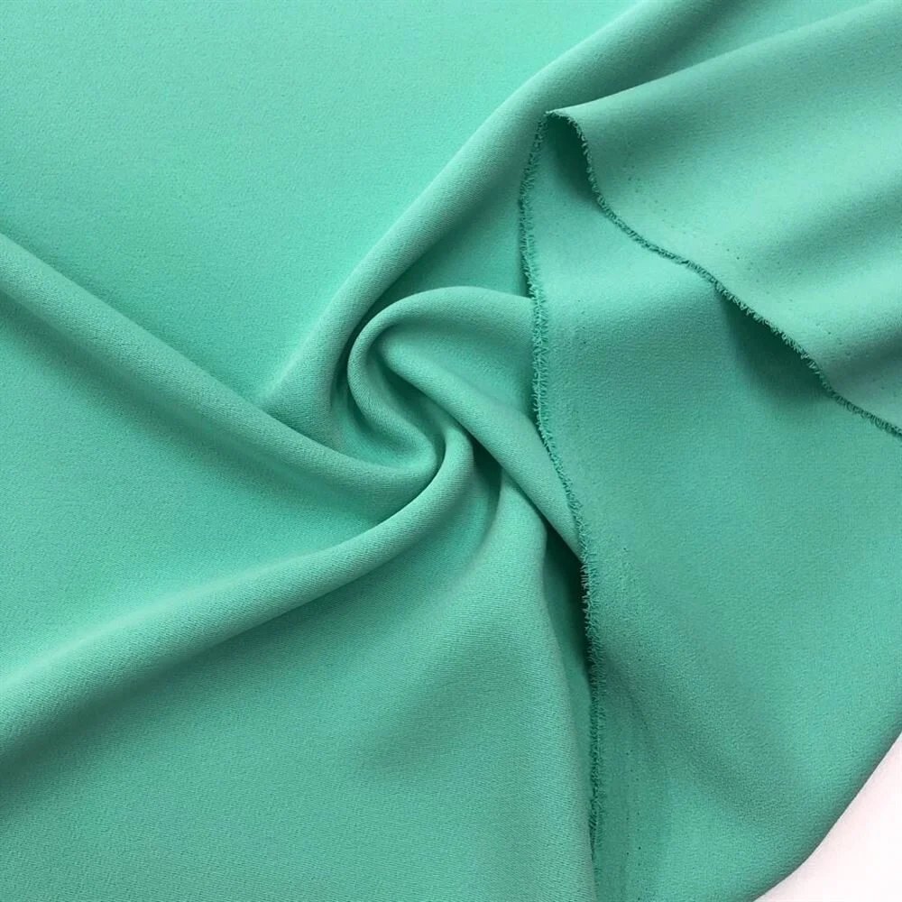 Double Krep Kumaş Su Yeşili